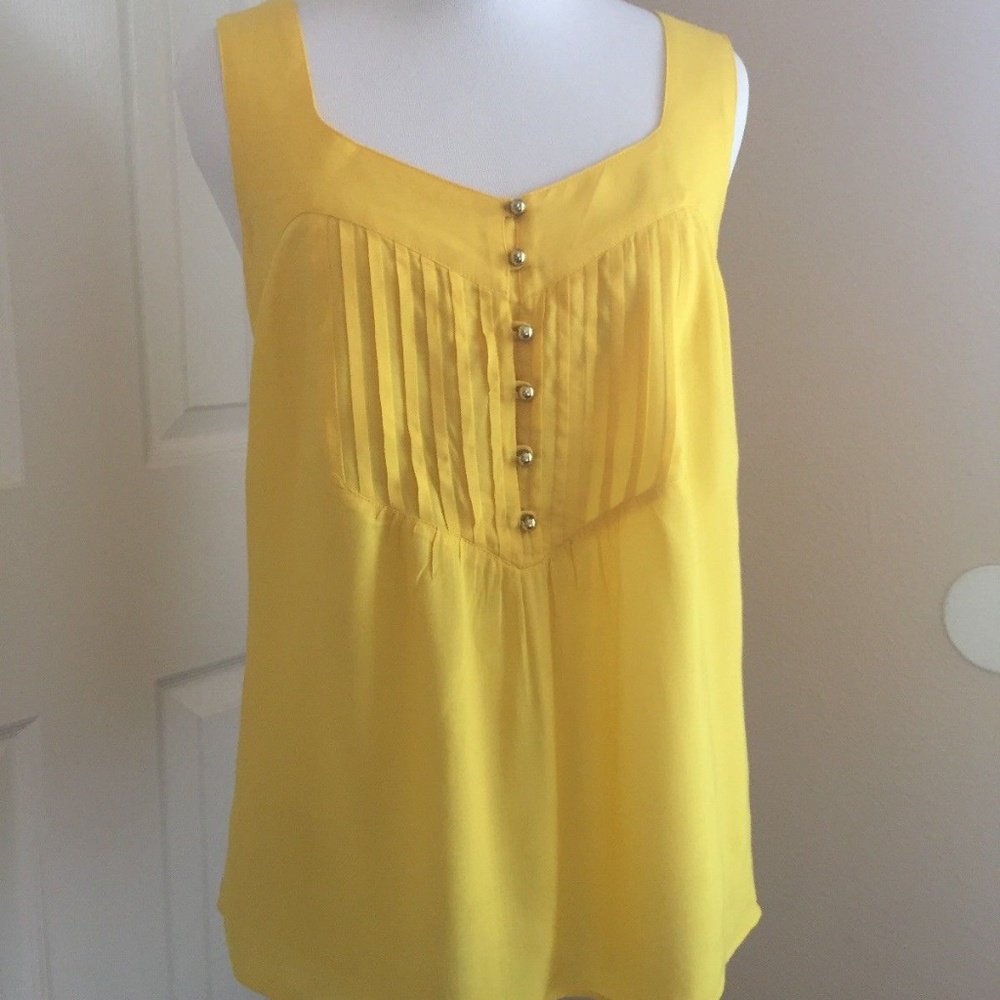 Banana Republic Bib Top Yellow Boho Size 2